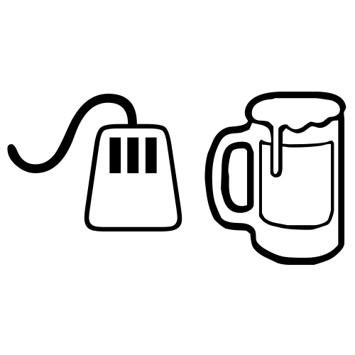 🖱🍺 Emoji Domain black and white Symbola rendering